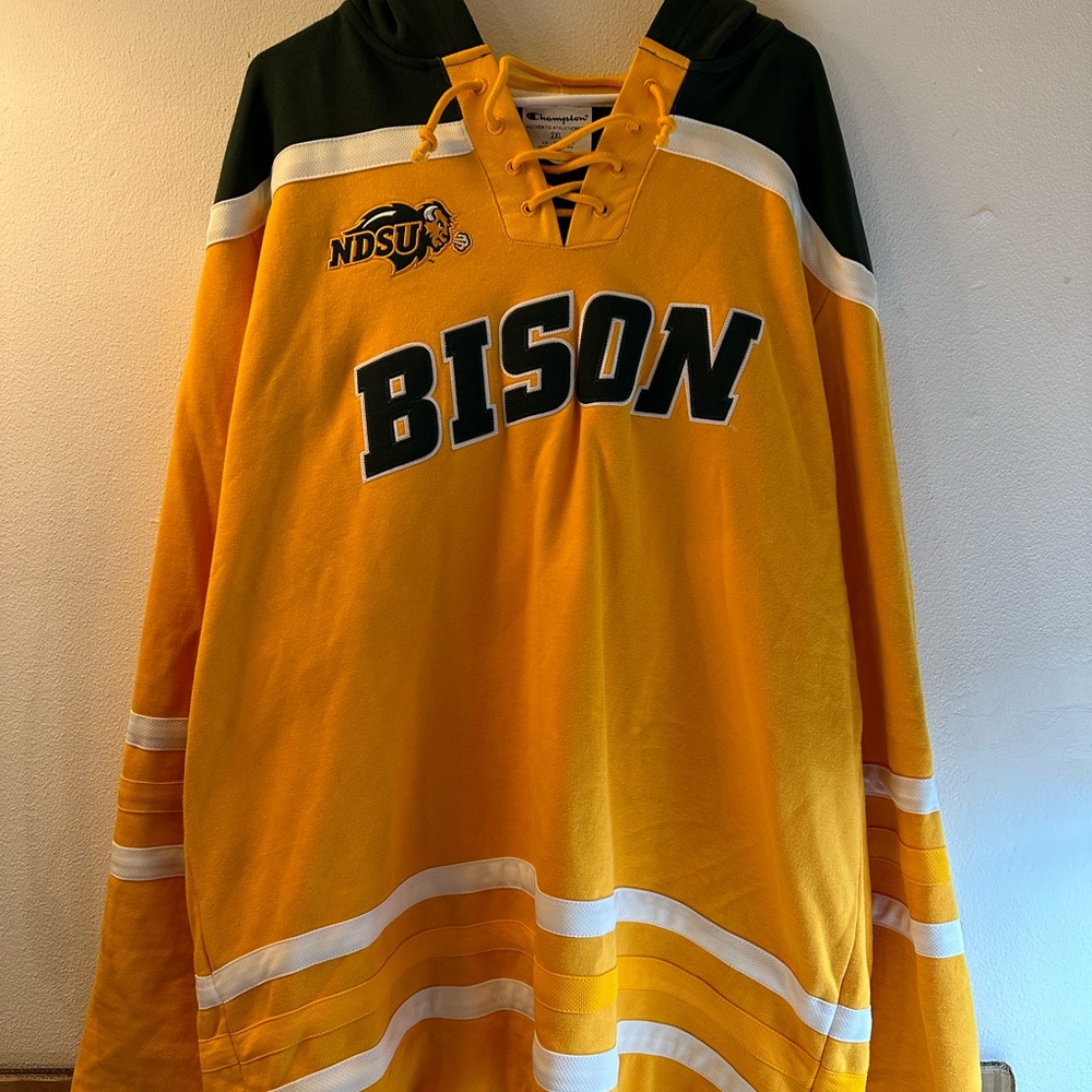 Champion North Dakota State University Bison Hockey Style Jersey Mens 2XL NDSU - Picture 2 of 8